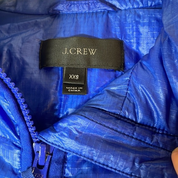 J. Crew Lightweight Royal Blue DOWN Puffer Quilted Jacket. XXS. - Picture 3 of 12